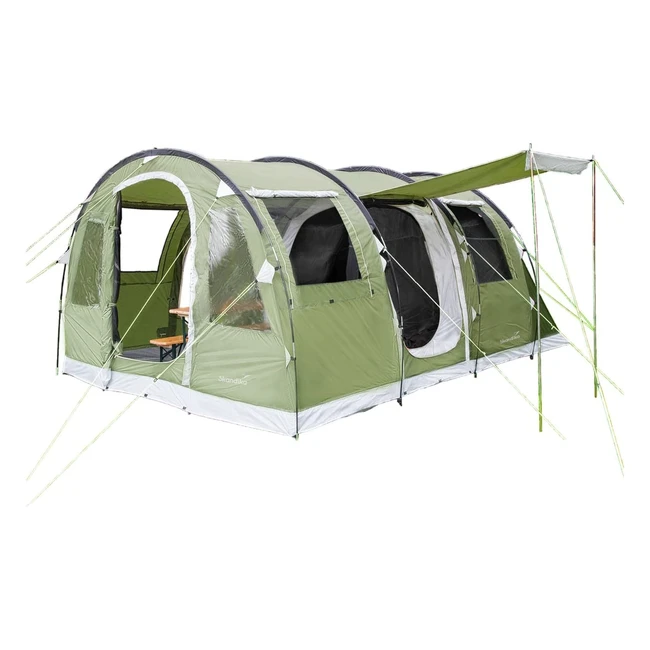 Skandika Gotland 4-Personen-Familienzelt mit Bodenplane und 5000 mm Wassersäule - Campingzelt für Outdoor-Abenteuer