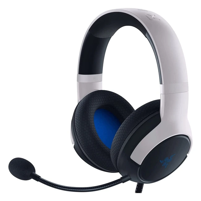Razer Kaira X - Wired Headset für PlayStation 5 - 50mm Treiber - Hyperclear Cardioid Mikrofon - Lautstärkeregelung - Mikrofon-Stummschalttaste - Schwarz/Weiß