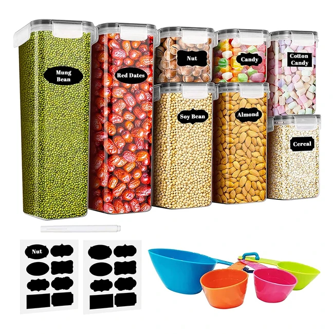 Set 8 Contenitori Alimentari Baozun per Cereali - Senza BPA - 28L, 2L, 14L, 0.8L