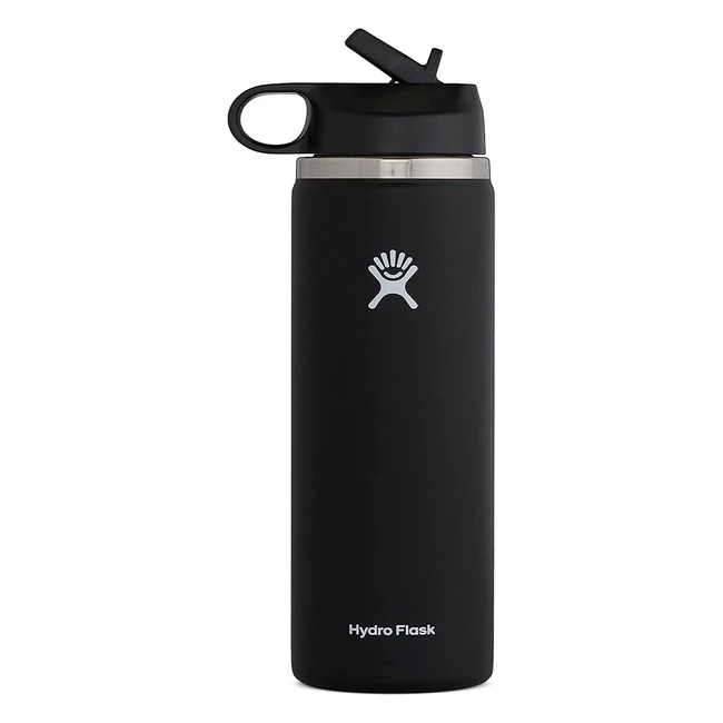 Hydro Flask Wide Mouth Straw Lid Stainless Steel Water Bottle - Insulated and BPA-Free