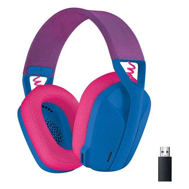 Cuffie gaming wireless Logitech G435 Lightspeed, leggere e compatibili con Dolby Atmos - PC, PS4, PS5, mobile, Nintendo Switch - Blu