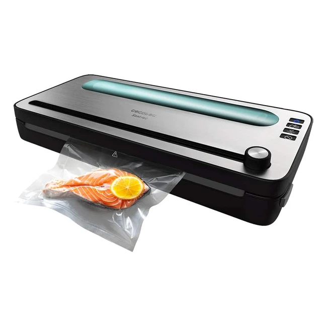 Confezionatrice sottovuoto automatica Cecotec Sealvac 120 Steelcut 140W - Mantieni gli alimenti freschi più a lungo