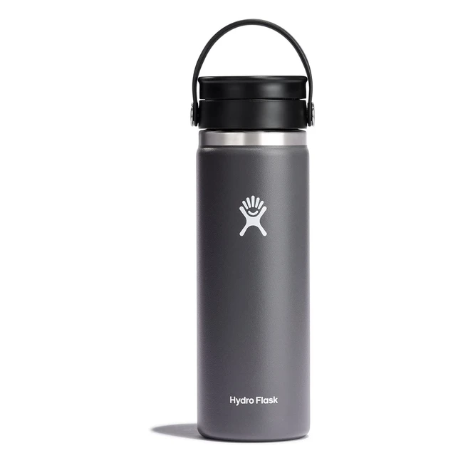 Hydro Flask 20 oz Wide Mouth Bottle with Flex Sip Lid - Stone, Perfect for Coffee, Tea, and Water