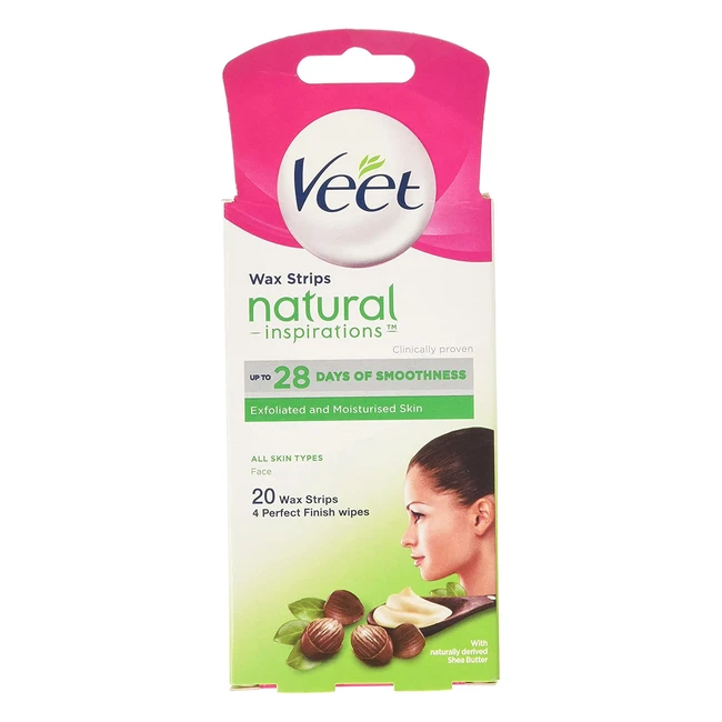 Veet Naturals Cold Wax Strips for Normal Skin - 10 Double Sided Strips Pack of 