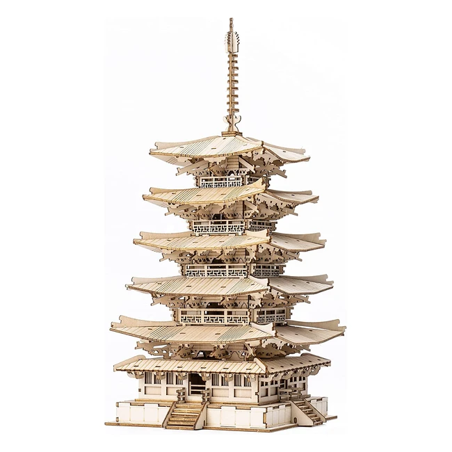 Puzzle 3D ROLIFE Torre Pagoda 5 Pisos - Modelo de Madera para Armar
