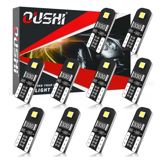 Lampadina LED T10 W5W Canbus senza errore 6500K bianco xenon ad alta potenza - C