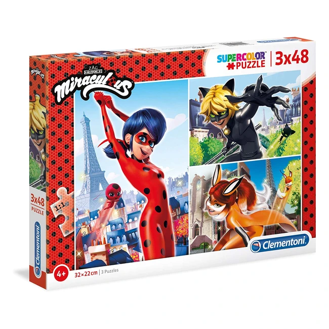 Puzzle Miraculous 3x48p Clementoni Supercolor Collection 25234