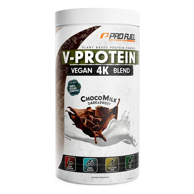 ProFuel 4K vegan Proteinpulver 1kg  74 Protein  22g Protein pro Portion