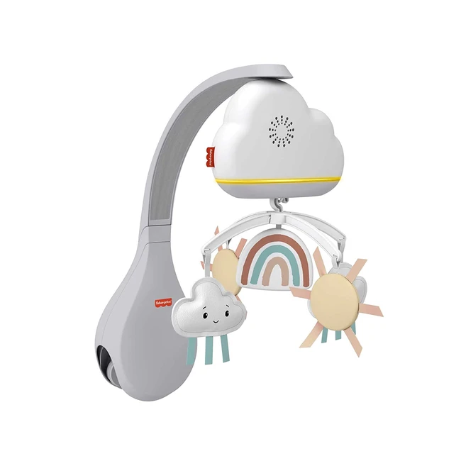 Fisher-Price HBP40 Babybett Rainbow Mobile Tisch Musikbox und Soundgenerator f