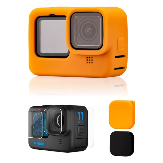Funda protectora de silicona Lammcou para Hero 11/10/9 - Protección completa para tu cámara de acción
