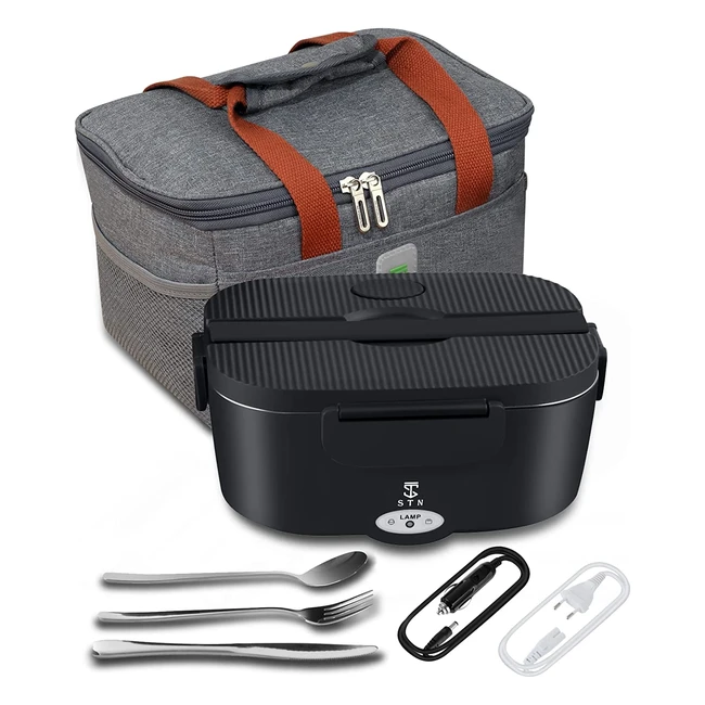 Boîte à lunch chauffante STN 75W étanche avec sac isolant et couverts - 24V/12V/220V