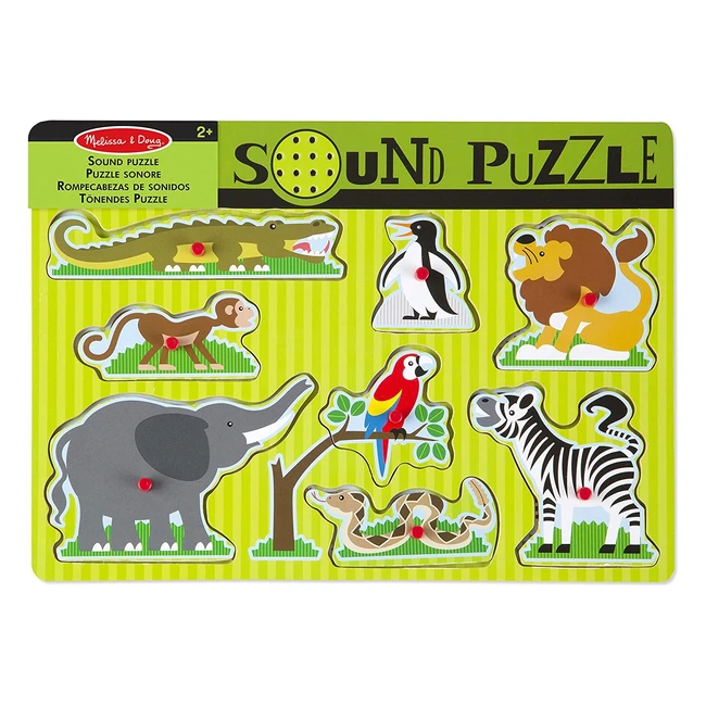 Melissa  Doug Zoo Tier Puzzle mit Soundeffekten aus Holz - Tolles Geschenk fr
