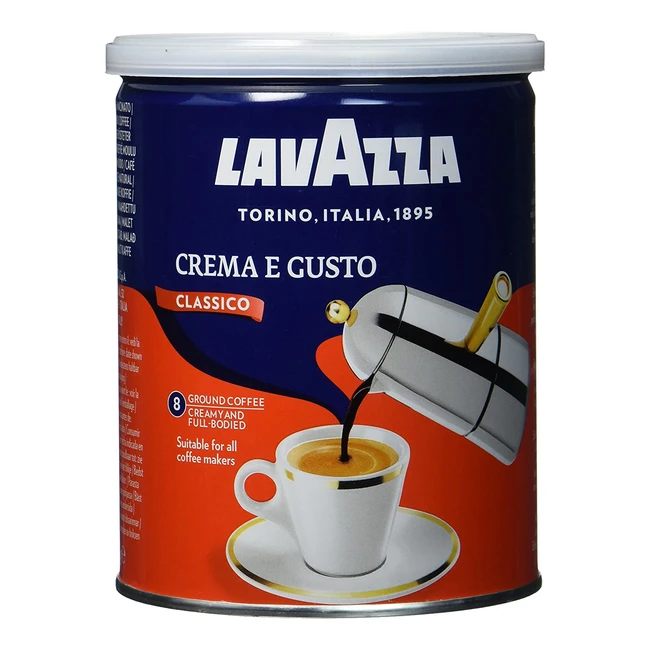 Lavazza Crema e Gusto Classico gemahlener Kaffee - Intensität 710, runder Geschmack, würzige Aromanoten - 250g