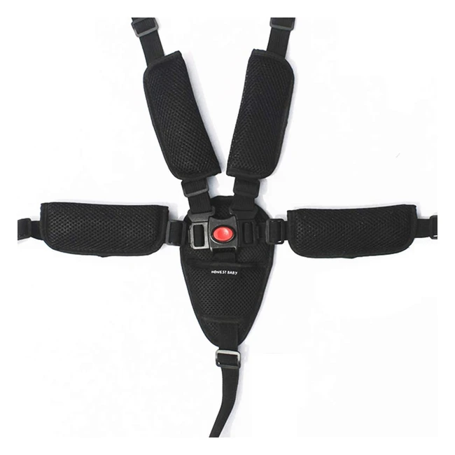 Ceinture de sécurité bébé 5 points réglable - Universelle pour chaise haute, landau et poussette