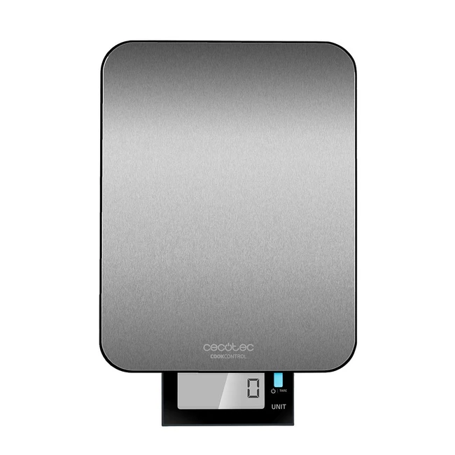 Cecotec Cook Control 9000 - Digital Kitchen Scale with Waterproof Technology, Stainless Steel, LCD Screen, Retro Design