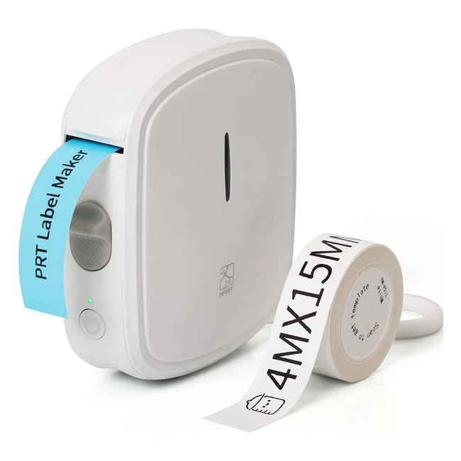 PRTQutie Label Maker - Portable Bluetooth Sticker Printer for Home & Office Organization - Multiple Templates, Fonts & Icons - USB Rechargeable