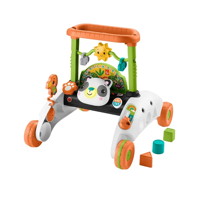 Fisher Price HJY73 2-seitiger Panda Walker mit über 100 Liedern, Geräuschen und Sätzen für Kinder ab 6 Monaten