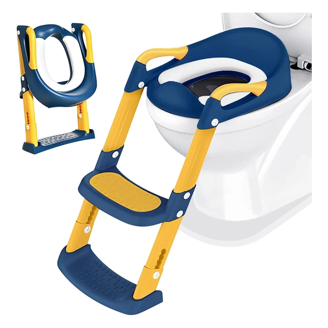 Adaptador WC para nios con escalera y asiento plegable - Seguridad y comodidad