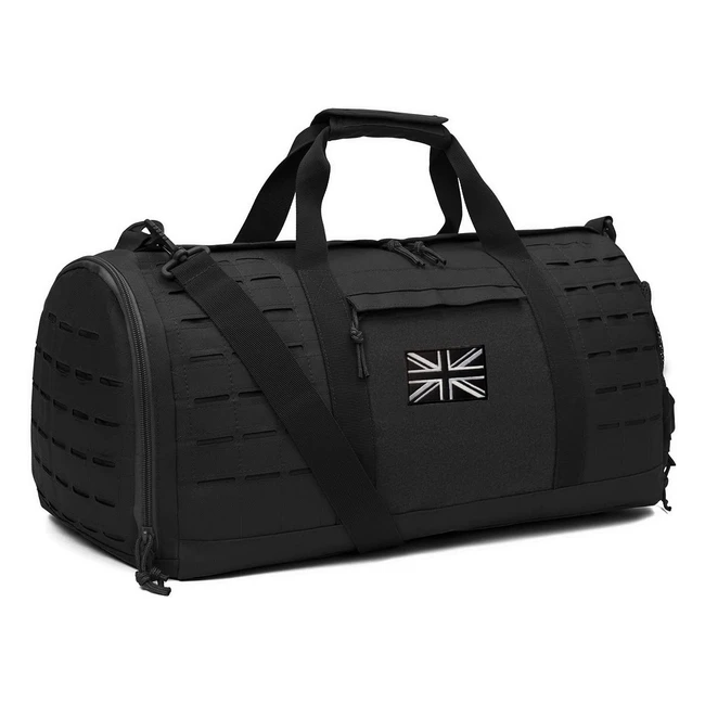 QTQY 40L Military Tactical Duffle Bag for Men - Fitness Tote Travel Bag with Shoe Compartment and Water-Resistant Material