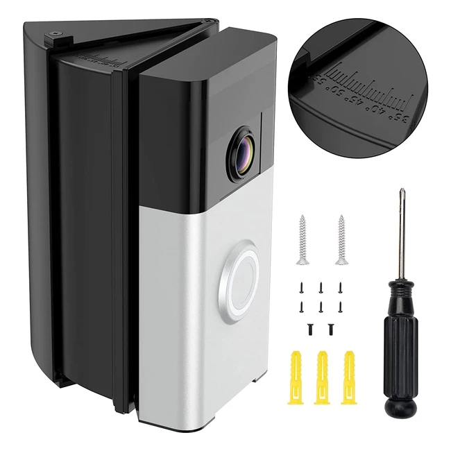 Adjustable Doorbell Mount for Video Doorbell 1-4 Pro & Plus - 30-55 Degree Tilt Angle - Easy Installation