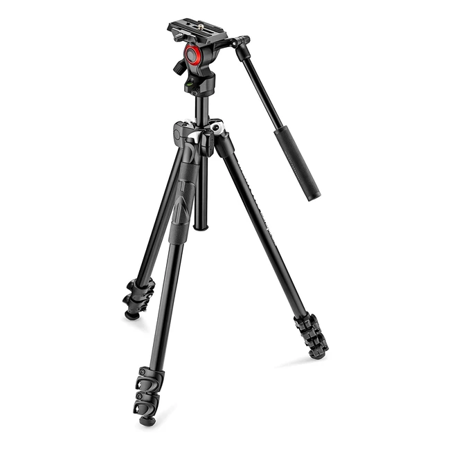Manfrotto MK290LTA3V Kit: 290 Light Video Fluid Head Aluminum for DSLR, Compact System Camera, Mirrorless Video - Black