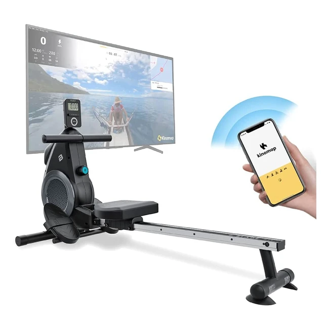 Bluefin Fitness Blade Fit Rudergerät - Kinomap-kompatibel - Heimgym-Rudergerät - zusammenklappbar - LCD-Konsole - Smartphone-App