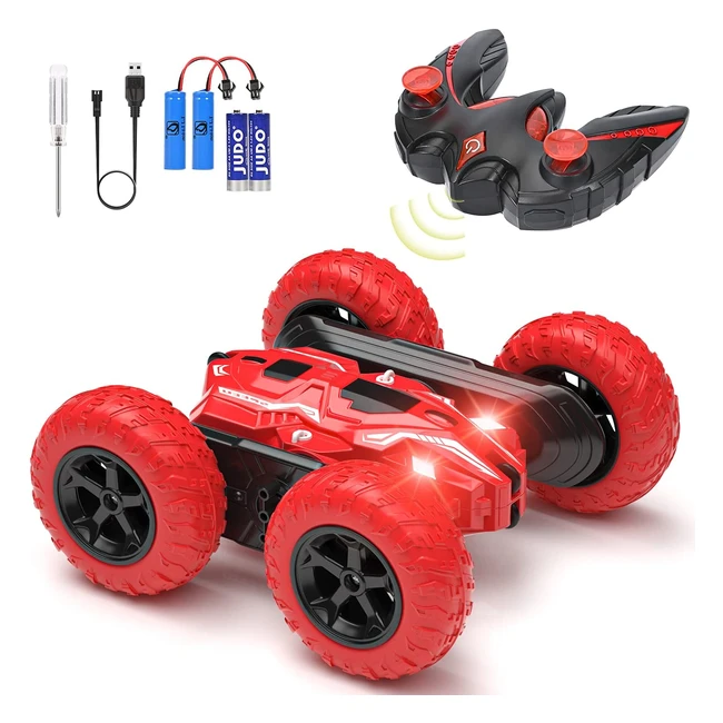 Coche Teledirigido 360 Volteo Lateral 4WD de Alta Velocidad con Baterías Recargables para Niños de 6-12 Años - Voltenick