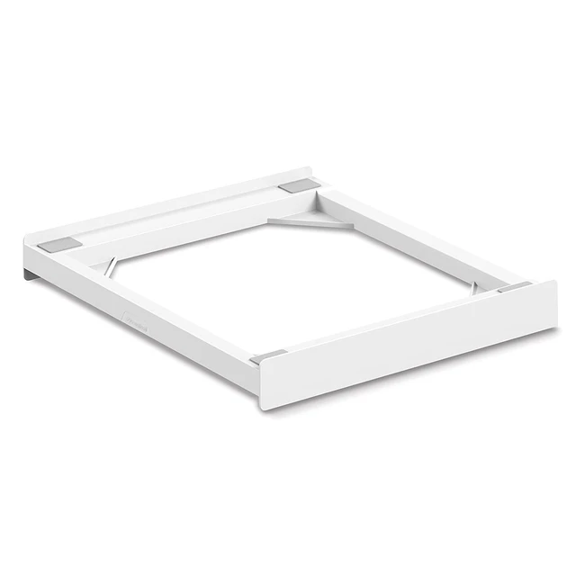 Kit sovrapposizione lavatrice asciugatrice Meliconi Base Torre Basic L60 - Supporto universale premontato con cinghia di sicurezza inclusa - Portata 250 kg bianco