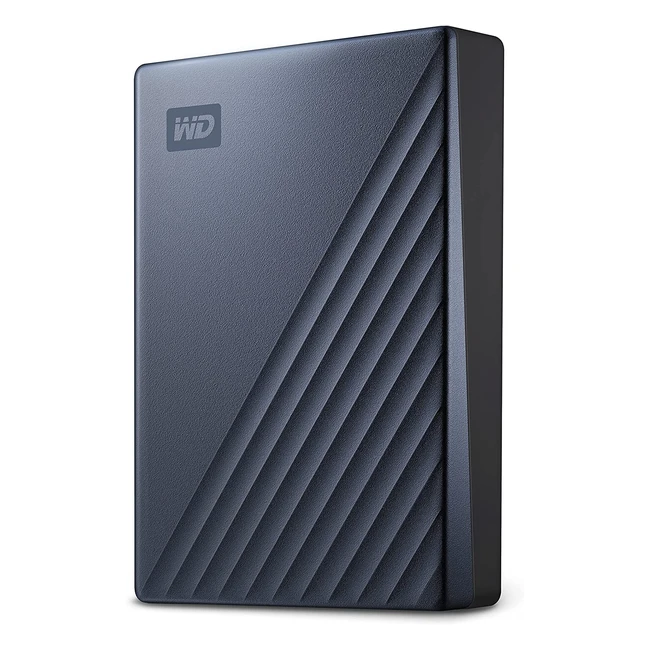 WD My Passport Ultra 5TB Externe Festplatte mit USB-C für schnelle Datenspeicherung und 256-Bit-AES-Hardwareverschlüsselung