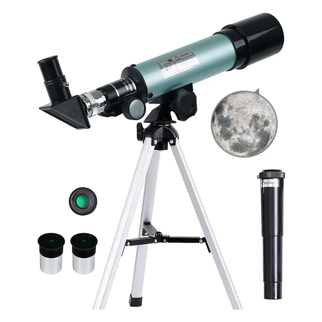 Telescopio astronómico para niños 90x HD 36050mm con trípode - Mejora tu observación de la luna y aves