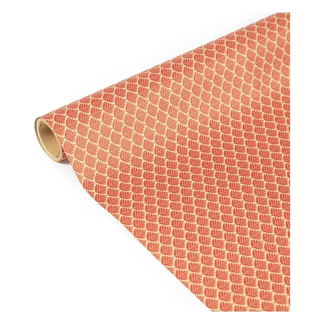 Carta Kraft Regalo Clairefontaine Rif 223825C - 35cm x 5m - Fiori Rossi