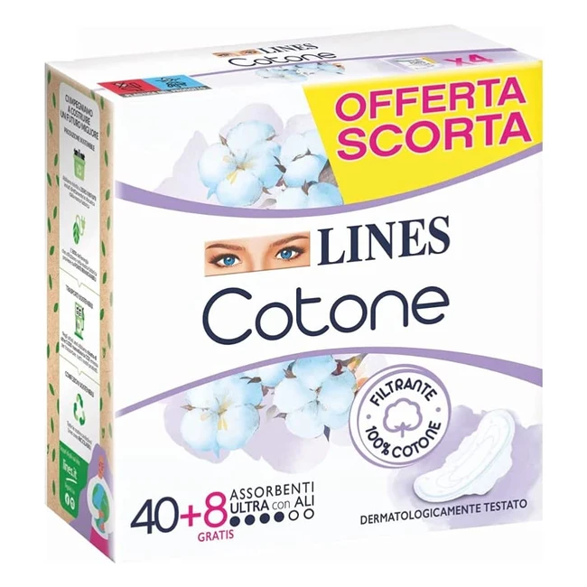 Assorbenti Lines Cotone Ultra con Ali - Scorta X408