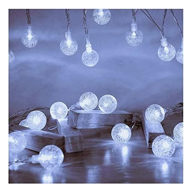 Battery Operated Globe String Lights 262ft 60 LED Cool White Waterproof with Remote Control for Home Patio Party Christmas Garden - Brand Reference #