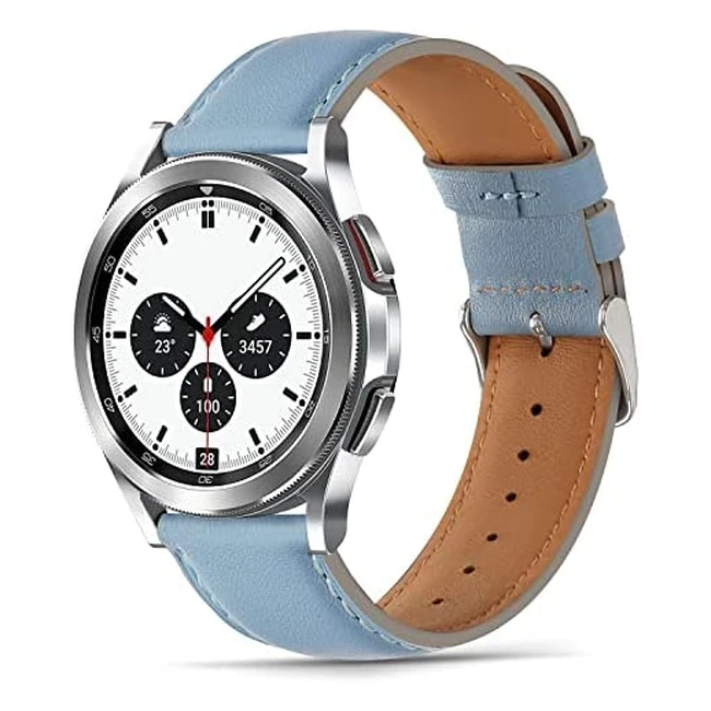 Tasikar 22mm Leather Strap for Samsung Galaxy Watch 3 & Huawei Watch GT - Genuine Replacement Band with Adjustable Clasp