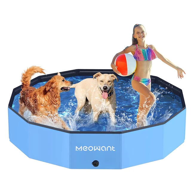 Meowant Foldable Dog Pool XL63x12 - Sturdy, Portable, and Non-Slip