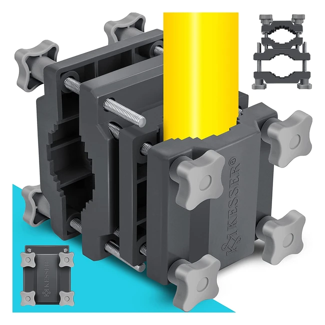 Kesser Premium Balkon Sonnenschirmhalterung | Universal für runde und quadratische Schirme | Anthrazit-Grau | Flexibel und stabil