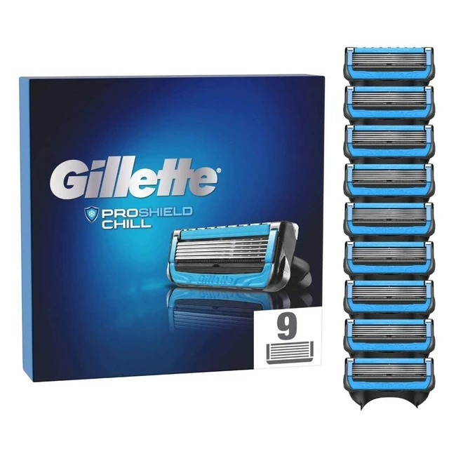 Gillette Fusion 5 ProShield Chill - Lamette di Ricambio per Rasoio Manuale Uomo 