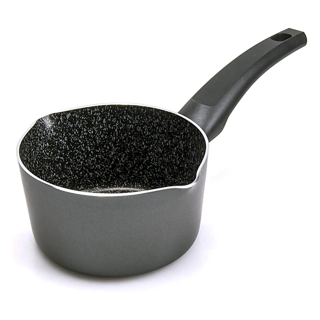 Casserole Alluflon Tradizione Italia 14cm Effet Pierre Antiadhsive et Anti-ray