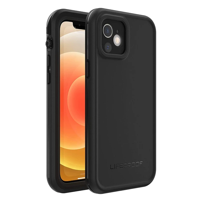 Cover iPhone 12 Lifeproof Fre: resistente a acqua, shock e cadute fino a 2 metri, sottile con protezione schermo integrata - Nero