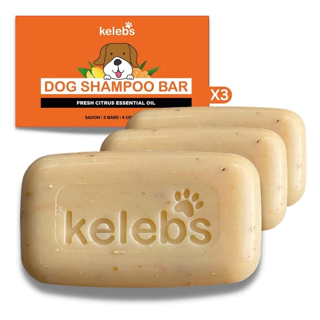 Shampoing solide chien anti-odeur, anti-démangeaison, bio - 3 pcs