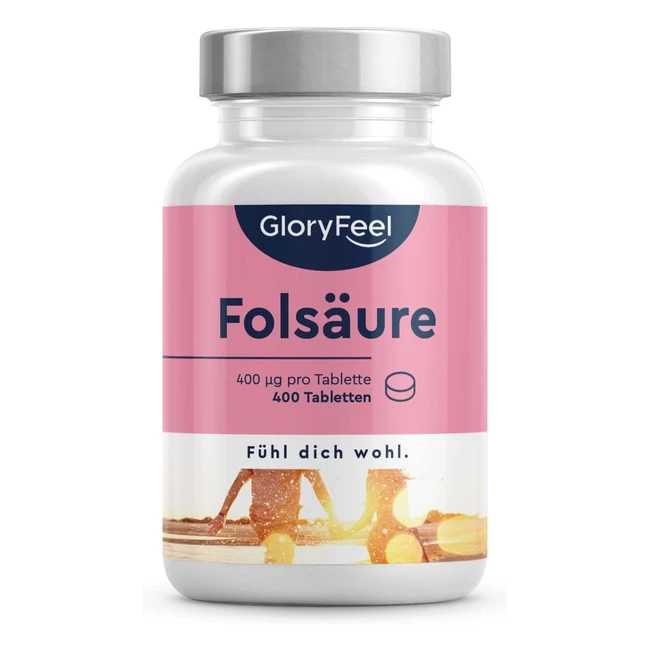 Folsure 400 Tabletten - 13 Monate Vorrat - 400g reine Folsure pro Tablette -