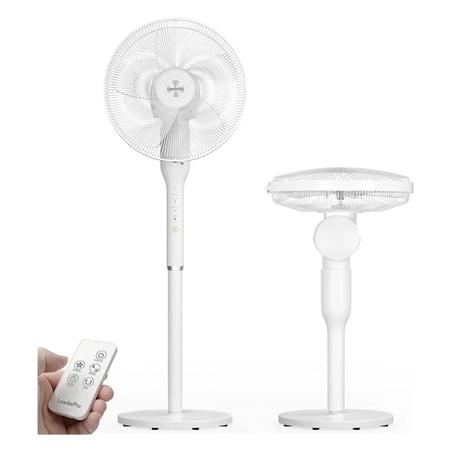 Ventilateur sur pied 2 en 1 136cm avec télécommande et oscillation verticale 90° - Blanc