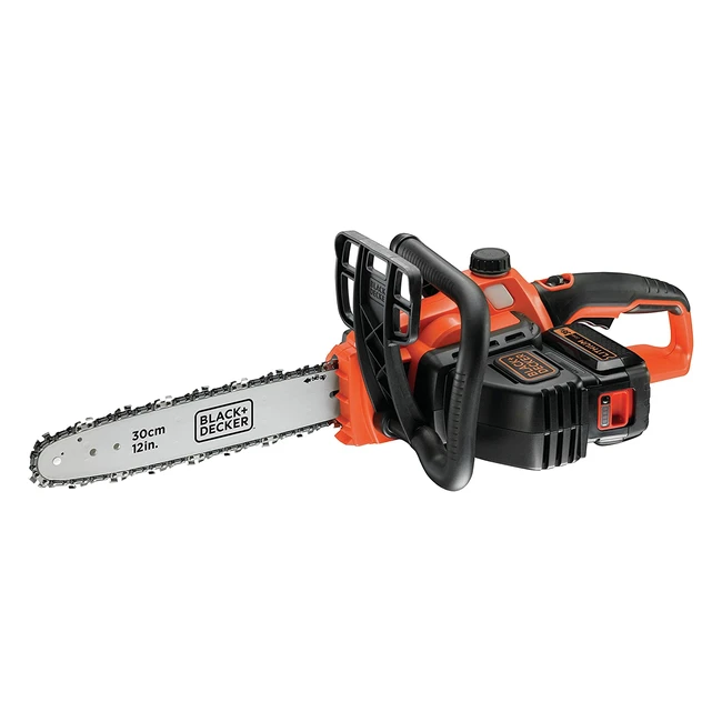 Black+Decker Akku-Kettensäge 36V GKC3630L20 für Holz und Gartenarbeit, mit Akku und Ladegerät, 30 cm Schwertlänge