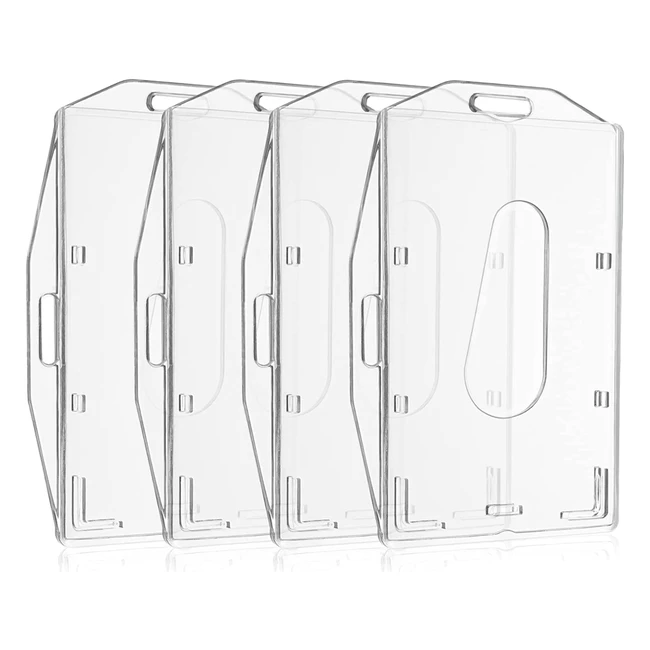 Porta Credenciales Vicloon 4 Transparente - Horizontal y Vertical - Proteccin 