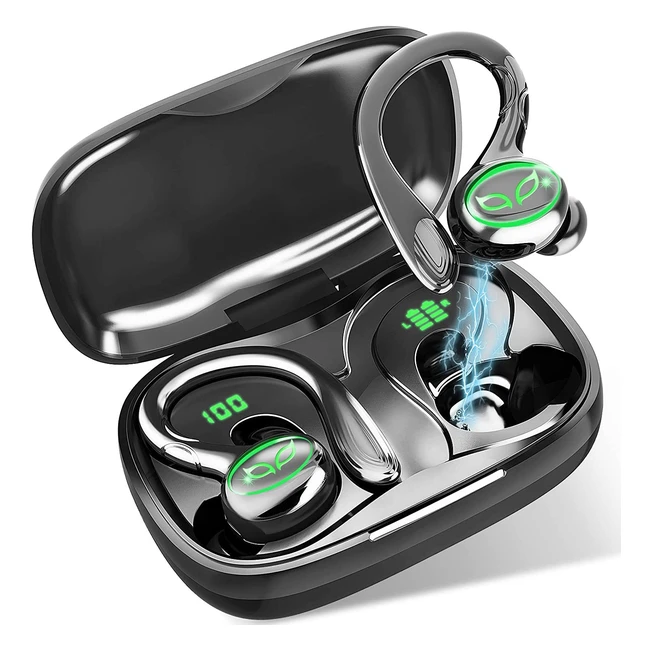Wireless Earbuds with Mic  Deep Bass - IP7 Waterproof 48H Playtime LED Displa