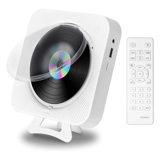 Reproductor de CD Bluetooth Canareen con pantalla LED y control remoto