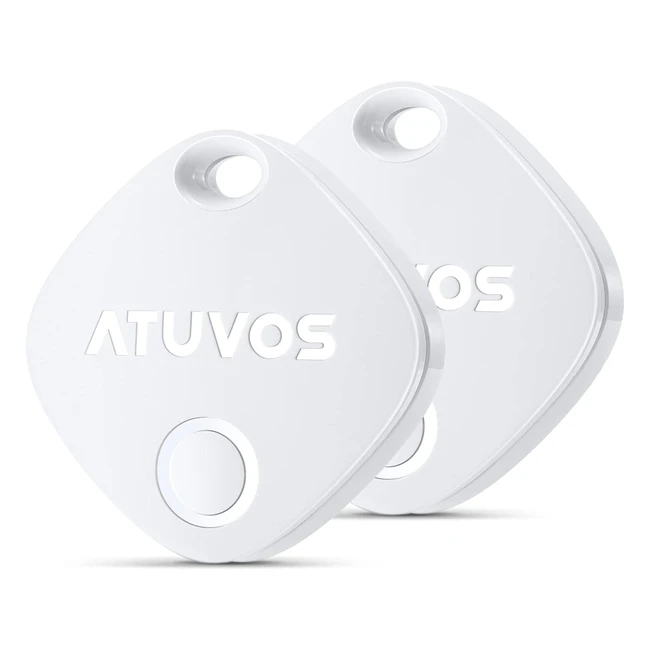 Atuvos Smart Bluetooth Item Finder - 2 Pack Compatible with Apple Find My 120m