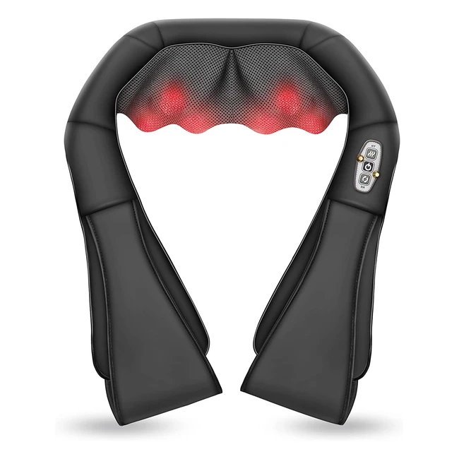 Comfier Shiatsu Neck Massager with Heat - Deep Tissue 4D Kneading Back Massager for Neck, Back, and Shoulders