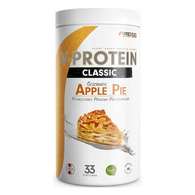 Vegan Protein Powder Apple Pie 2x 1 kg  Hochwertiges Pflanzenprotein mit 733 Pr