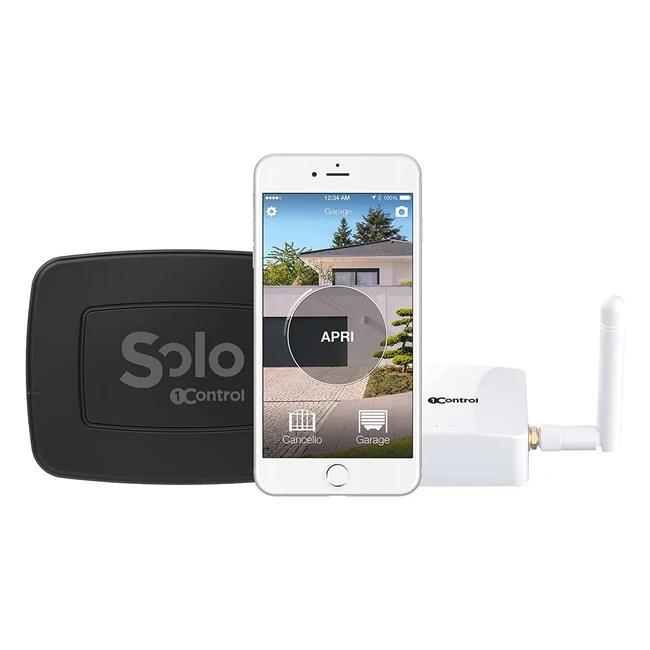 1control Solo Link - Apricancello senza fili per smartphone, apertura porte e garage controllati da remoto e comandi vocali - Made in Italy